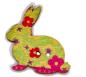 Mobile Preview: Kids buttons as wooden rabbits 30 mm 1,18 inch